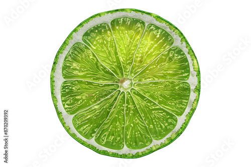 Sliced lime isolated on transparent background