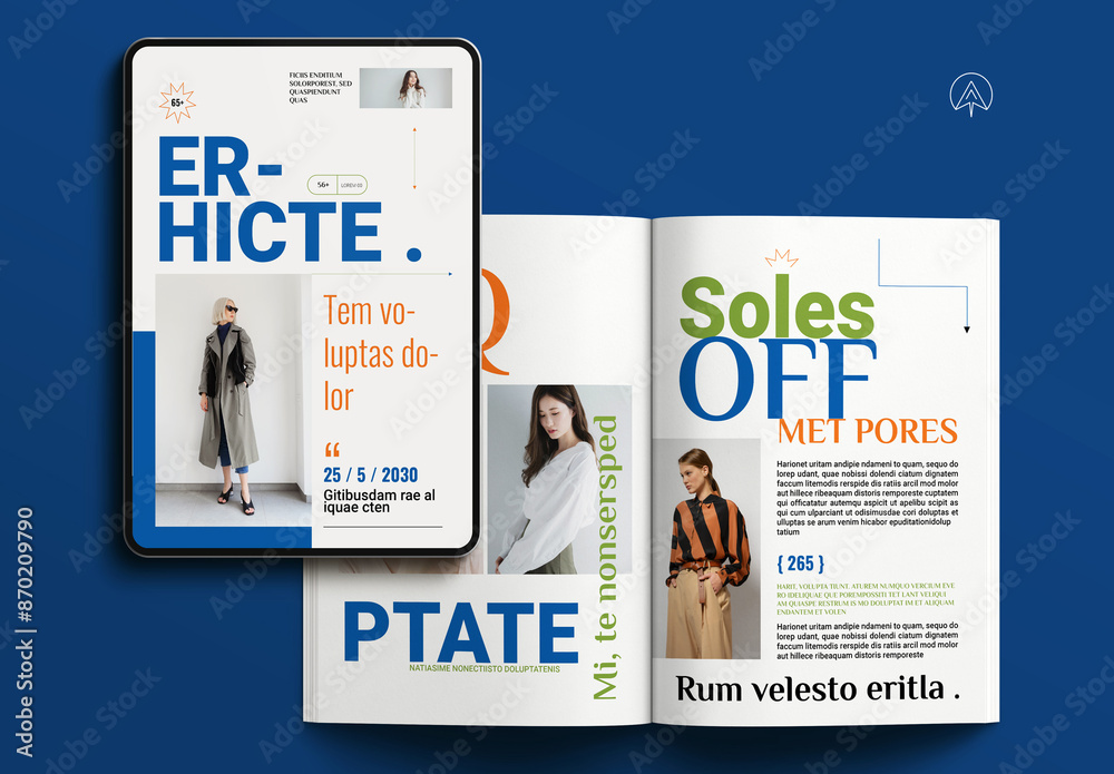 Minimal Magazine Template Stock Template | Adobe Stock