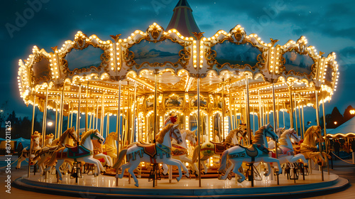 carousel with horses photo