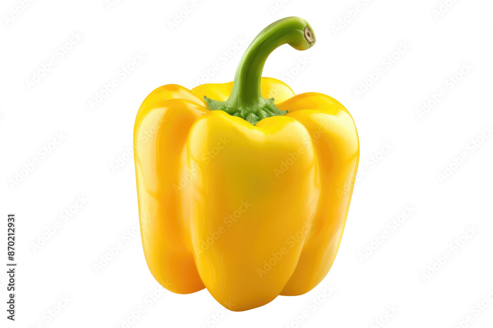 Yellow bell pepper isolated on transparent background Yellow bell pepper isolated on transparent background
