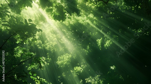 Sunlight Through the Forest Canopy. © golf