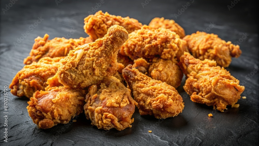 A Delicious Plate Of Crispy, Golden Brown Fried Chicken. A Delicious Plate Of Crispy, Golden Brown Fried Chicken.