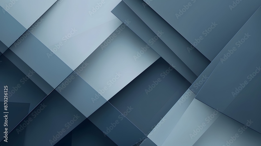 A blue and white abstract design with squares and triangles A blue and white abstract design with squares and triangles