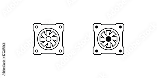 fan icon with white background vector stock illustration