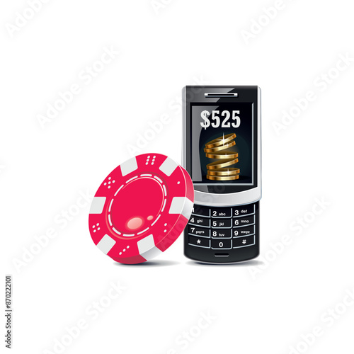 Quadro su tela illustration of a casino money-making machine