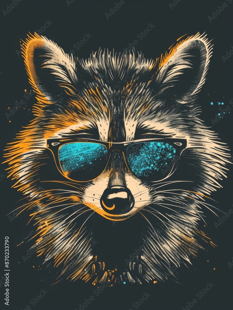 Raccoon in Sunglasses: Cool and Collected Raccoon in Sunglasses: Cool and Collected