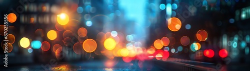 Urban Exploration Explore lesserknown parts of a city at night, capturing the unique bokeh created by streetlights and building lights photo