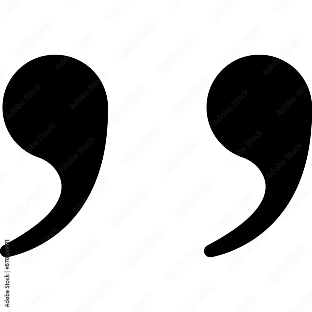 Quotemark Sign, Speech Mark Icon, Inverted Comma or Talking Mark. Vector Illustration Quotemark Sign, Speech Mark Icon, Inverted Comma or Talking Mark. Vector Illustration