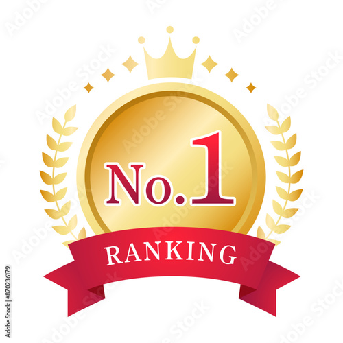 ランキングのベクターイラスト　ゴールド　No1