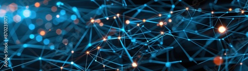 Blockchain ecosystem enhancement with interconnected nodes, cybernetic tone, complementary color scheme, front view, representing improved system security