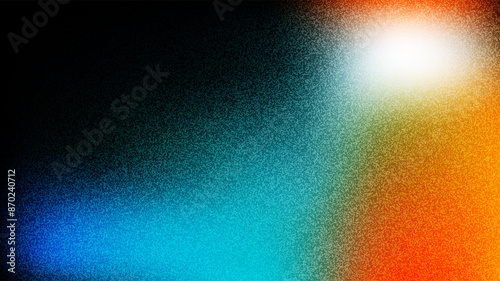 Abstract colorful grainy texture gradient background. Colorful digital background with grain soft noise effect pattern.