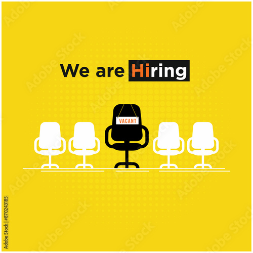 We are Hiring. Join Our team. Vacancy. Job Poster. Social Media Design Template Vector Design