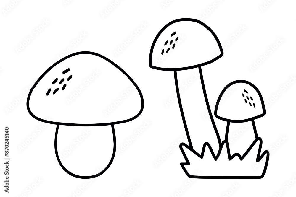 Mushrooms icons. Vector illustration isolated Mushrooms icons. Vector illustration isolated
