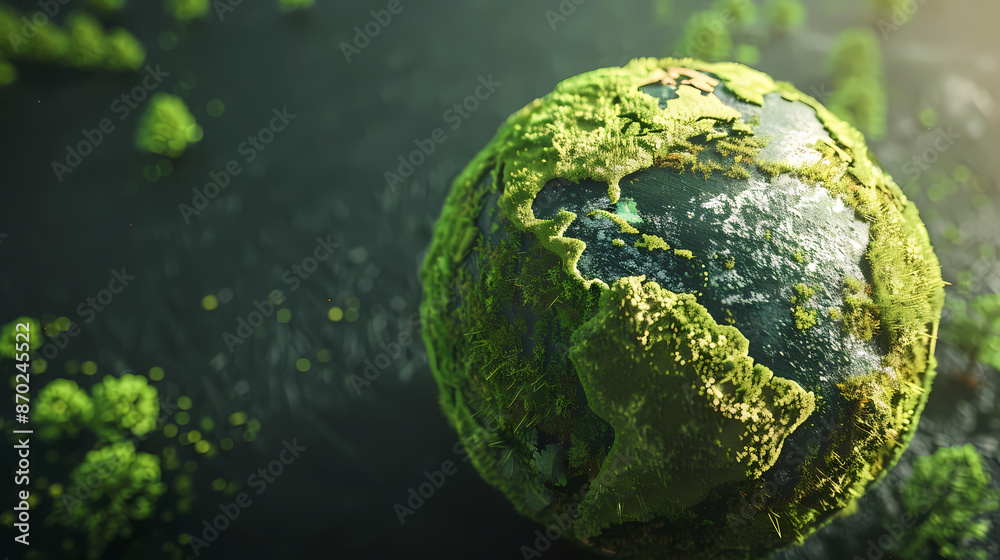 Fototapeta premium Earth covered with moss