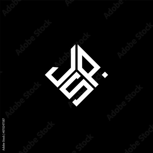 JSP letter logo design on black background. JSP creative initials letter logo concept. JSP letter design.