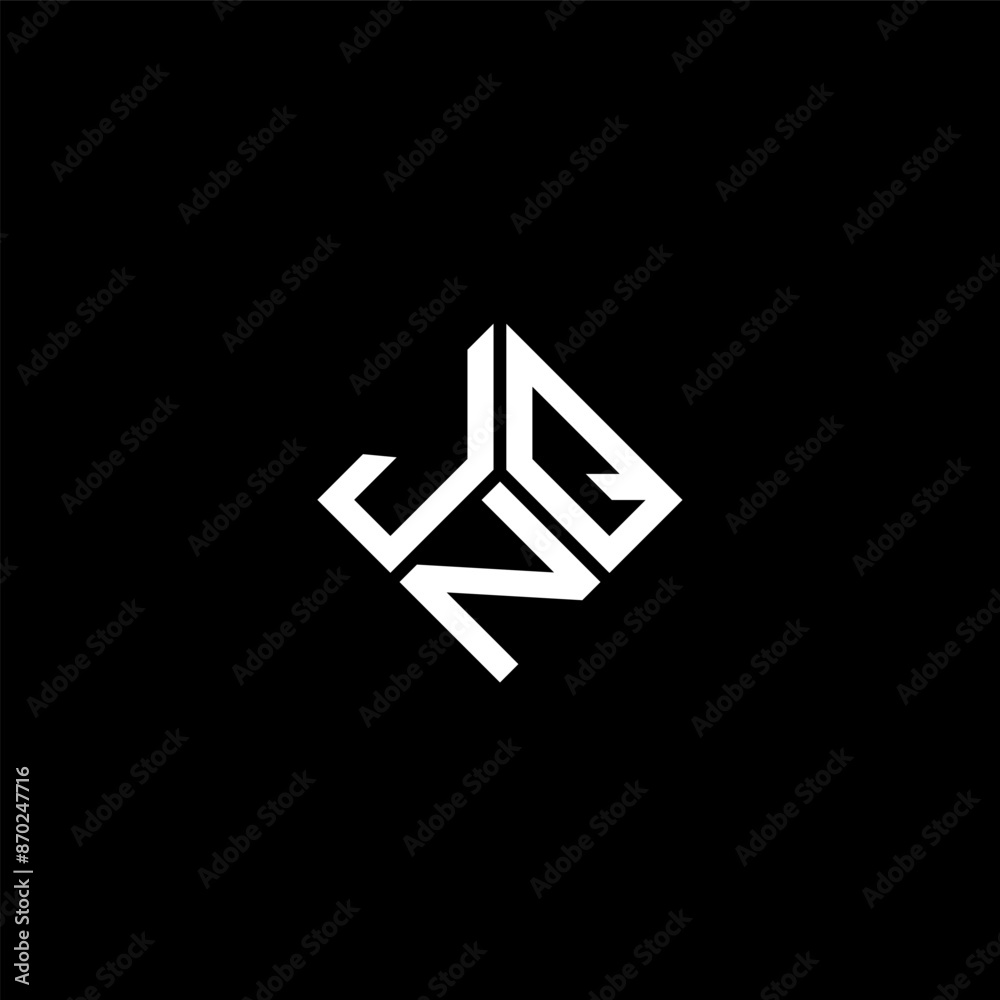 JNQ letter logo design on black background. JNQ creative initials letter logo concept. JNQ letter design. JNQ letter logo design on black background. JNQ creative initials letter logo concept. JNQ letter design.