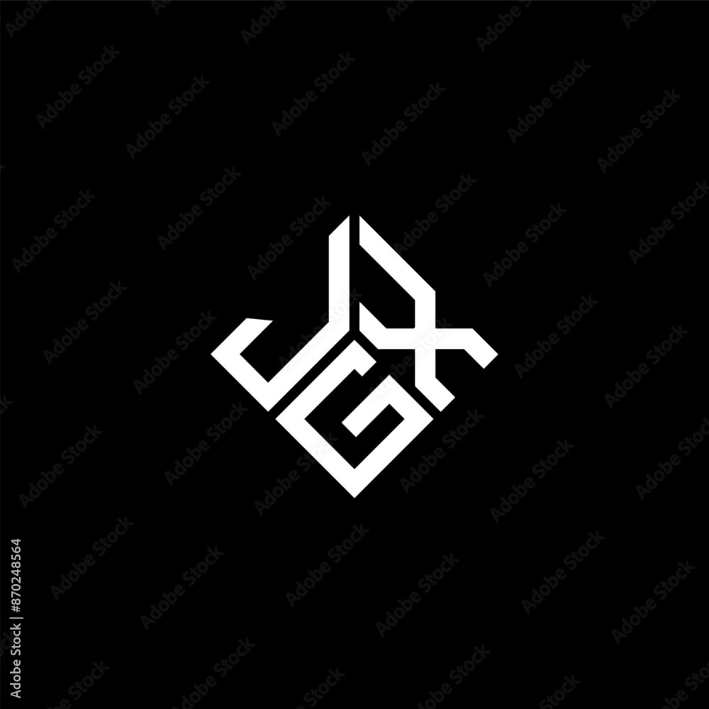JGX letter logo design on black background. JGX creative initials letter logo concept. JGX letter design.