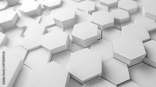A white background with many white hexagons
