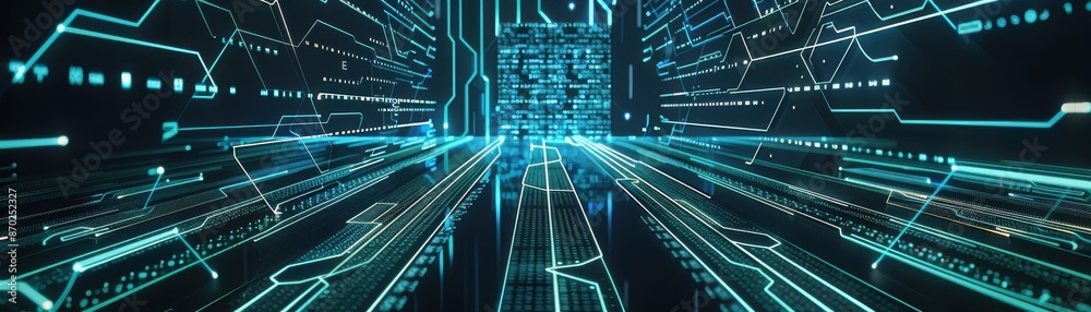 Blockchain protocol breakdown with error messages, cybernetic tone, complementary color scheme, front view, representing system failure Blockchain protocol breakdown with error messages, cybernetic tone, complementary color scheme, front view, representing system failure
