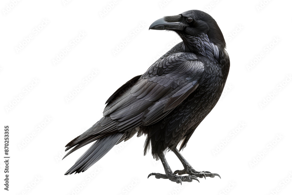 Black ravan isolated on transparent background Black ravan isolated on transparent background