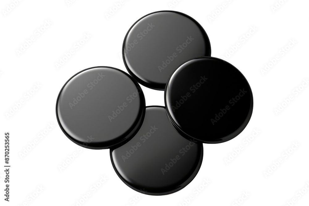 Black round adhesive sticker isolated on transparent background Black round adhesive sticker isolated on transparent background