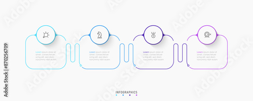 Vector Infographic label design template with icons and 4 options or steps. Can be used for process diagram, presentations, workflow layout, banner, flow chart, info graph.