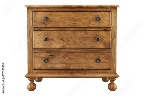 Chest of drawers isolated on transparent background