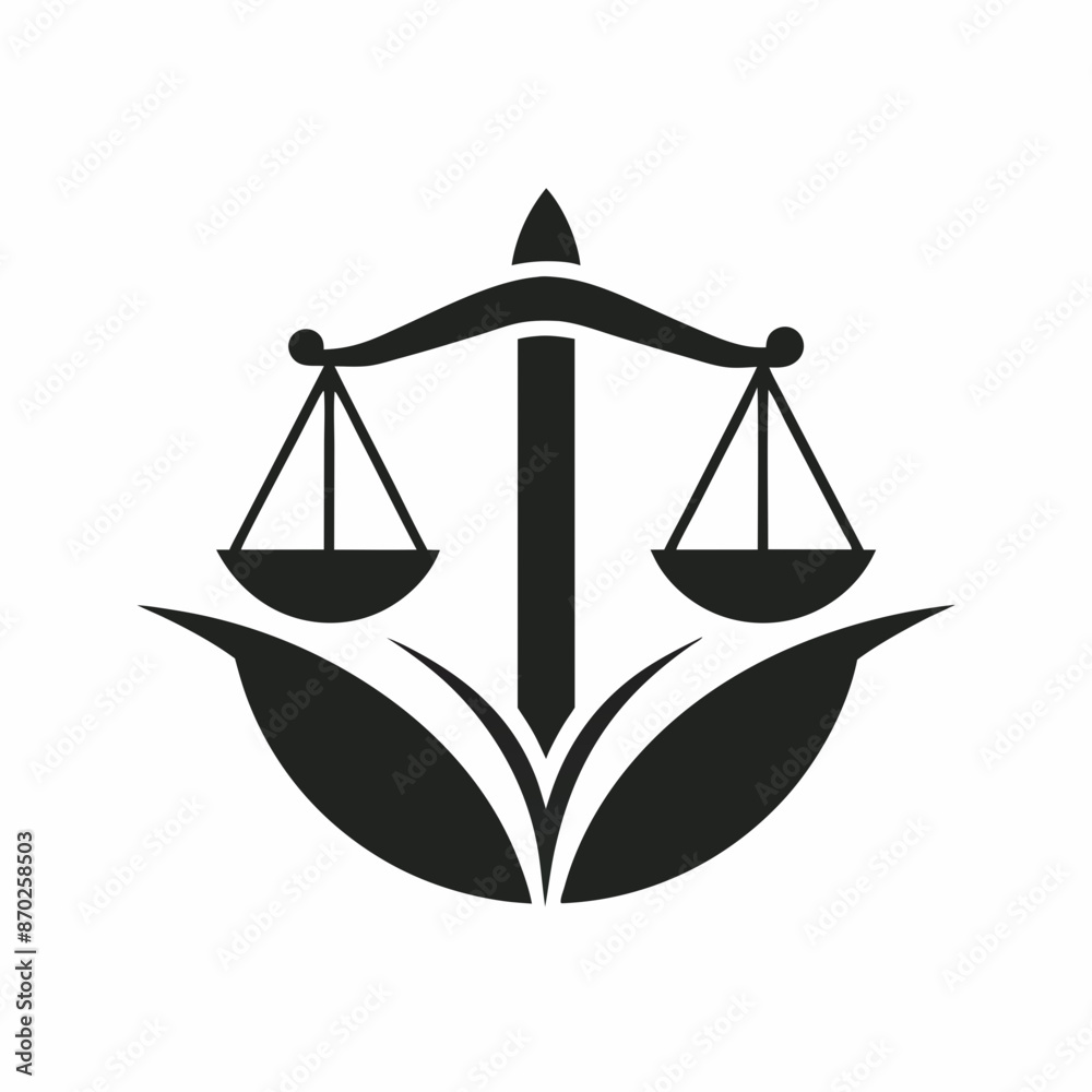 Minimalist law firm logo icon vector illustration.
Minimalist law firm logo icon vector illustration.