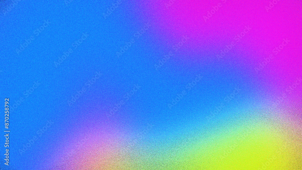 Fototapeta premium Electric blue, lime green, magenta abstract grainy gradient background wallpaper