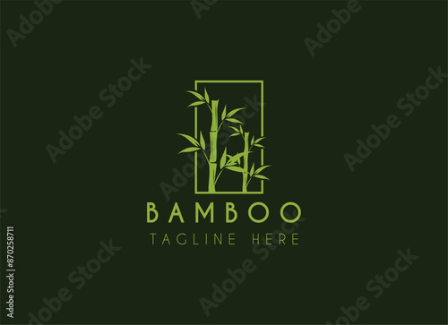Bamboo Logo Template vector icon illustration design