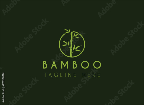 Bamboo Logo Template vector icon illustration design