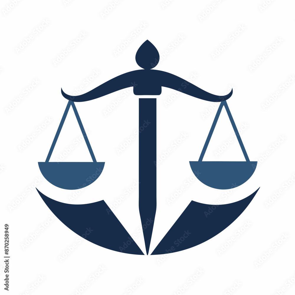 Minimalist law firm logo icon vector illustration.
Minimalist law firm logo icon vector illustration.