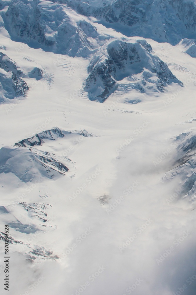 snow covered mountains, Mount McKinley, Alaska snow covered mountains, Mount McKinley, Alaska