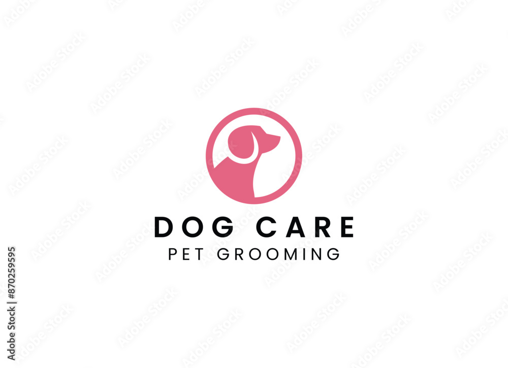 Dog care logo design. Pet grooming and pet house care logo. Dog care logo design. Pet grooming and pet house care logo.