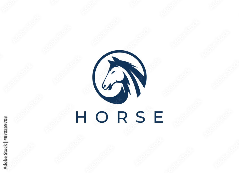 Head of horse logo design. Horse racing company logo Head of horse logo design. Horse racing company logo