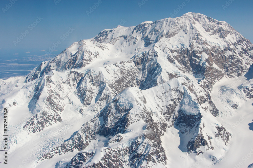 Naklejka premium snow covered mountains, Mount McKinley, Alaska
