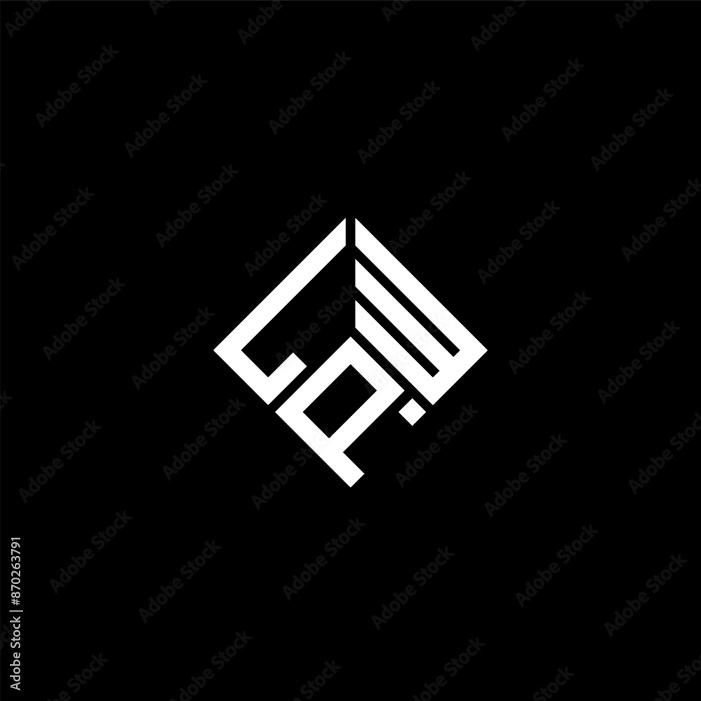 LPW letter logo design on black background. LPW creative initials letter logo concept. LPW letter design. LPW letter logo design on black background. LPW creative initials letter logo concept. LPW letter design.