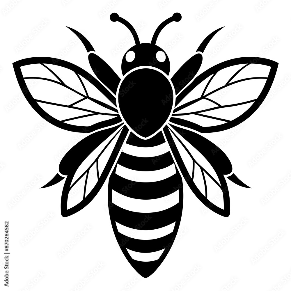 A bee and honey logo icon vector illustration