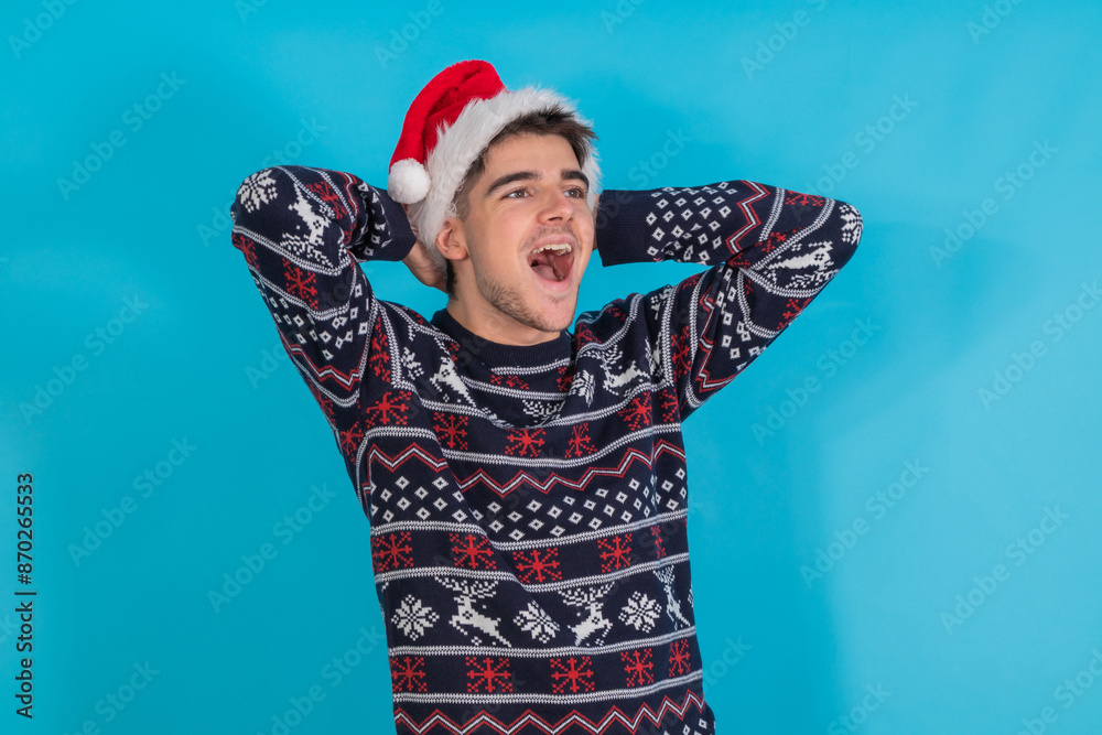 santa claus isolated on background screaming santa claus isolated on background screaming