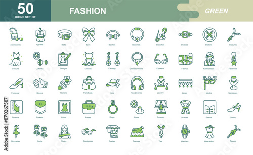 Fashion icon set