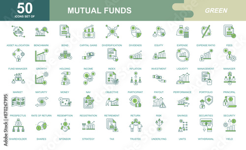 Funds icon set
