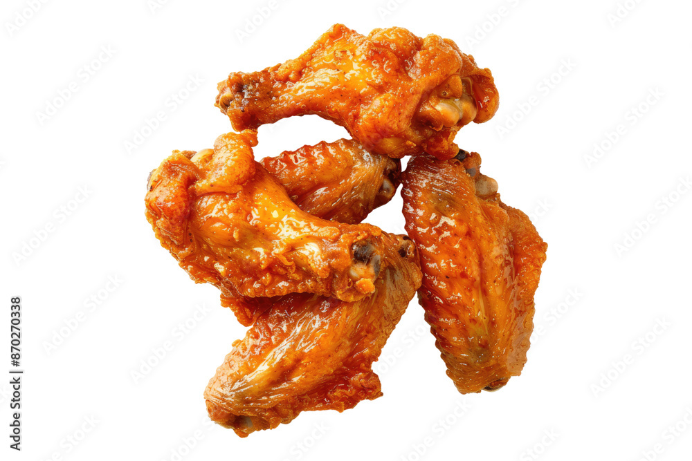 Fried wings isolated on transparent background Fried wings isolated on transparent background