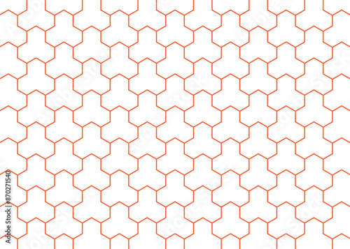 3d red and white polygonal cubes pattern background. Vector illustration.
