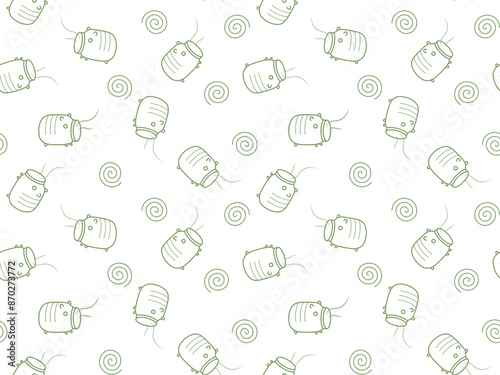 Wallpaper Mural 蚊取り線香のシームレスパターン　D-1' Torontodigital.ca