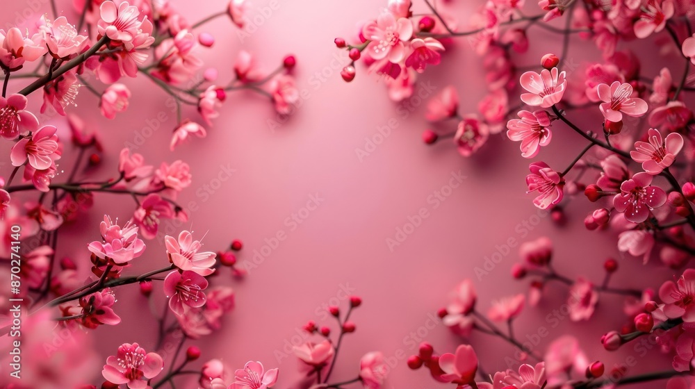 Tranquil Harmony, A Delicate Pink Blossom Canvas Tranquil Harmony, A Delicate Pink Blossom Canvas
