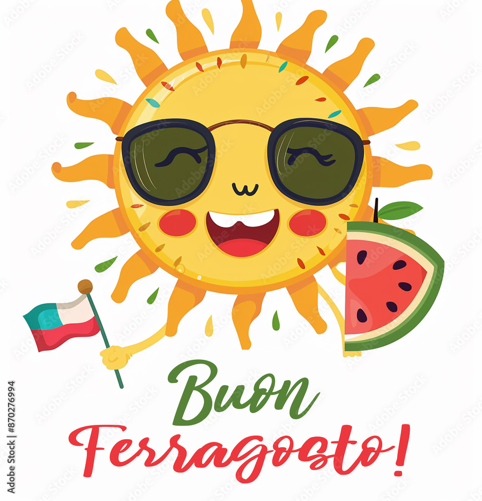 Buon Ferragosto. Italian Festival Background Buon Ferragosto. Italian Festival Background