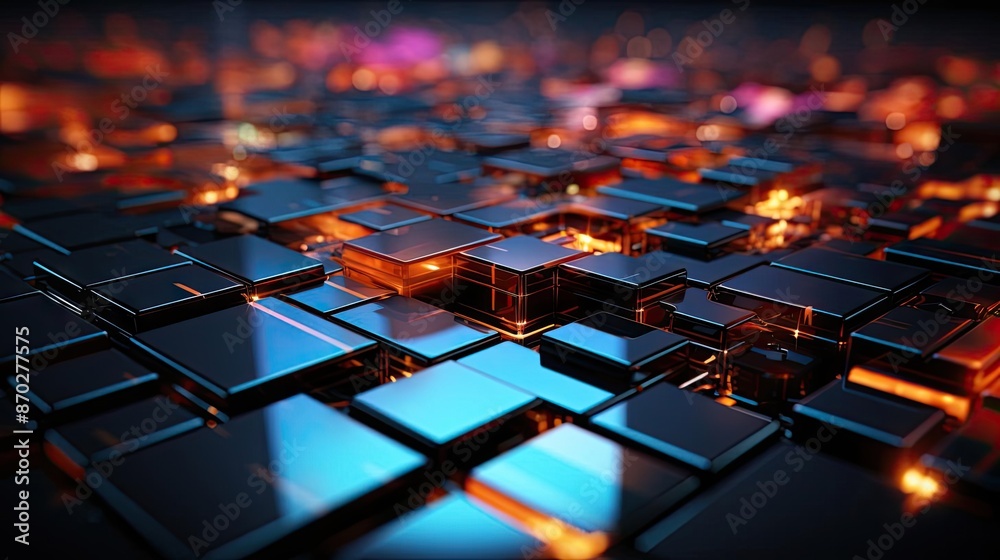 Fototapeta premium modern colorful abstract with random box concept for wallpaper or background
