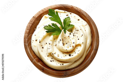 Mayo garlic sauce isolated on transparent background