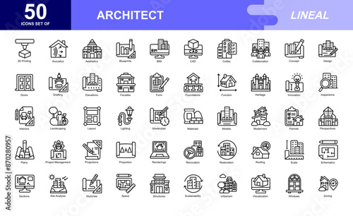 Architect icon set