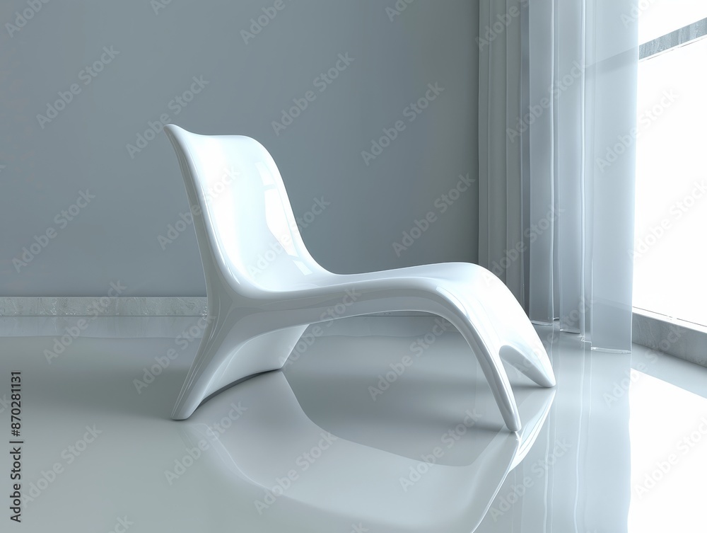 White chair, isolated on a plain background. White chair, isolated on a plain background.